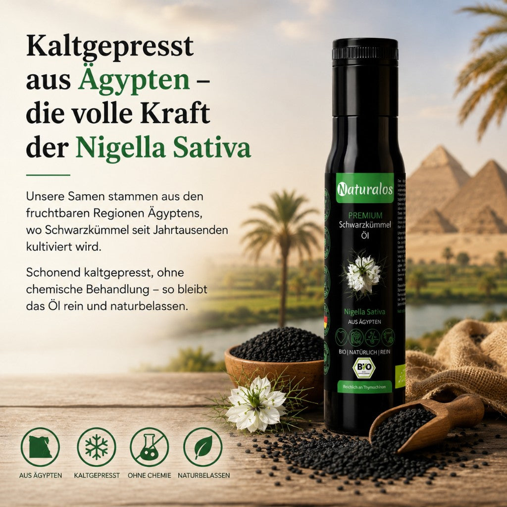 Kaltgepresst aus Ägypten – die volle Kraft der Nigella Sativa